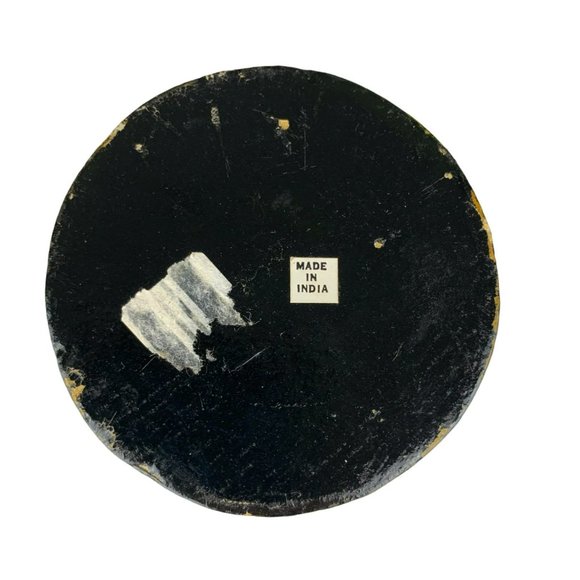 Vtg Paper Mache India Hand Painted Trinket Jewelry Box Deer Woodland Animals - Picture 7 of 9